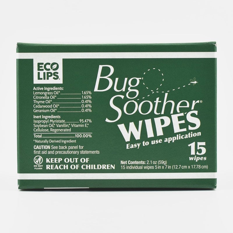 Bug Soother Natural Insect Repellent Wipes – DEET-Free Travel-Size Mosquito & Bug Repellent Towelettes, Family & Pet Safe, Made in The USA, Essential Oil Based (Lemongrass Vanilla), 15 Count Wipes - Image 3